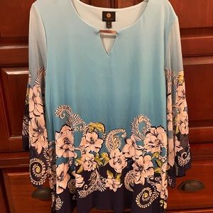 JM Collection Colorful Tunic Top